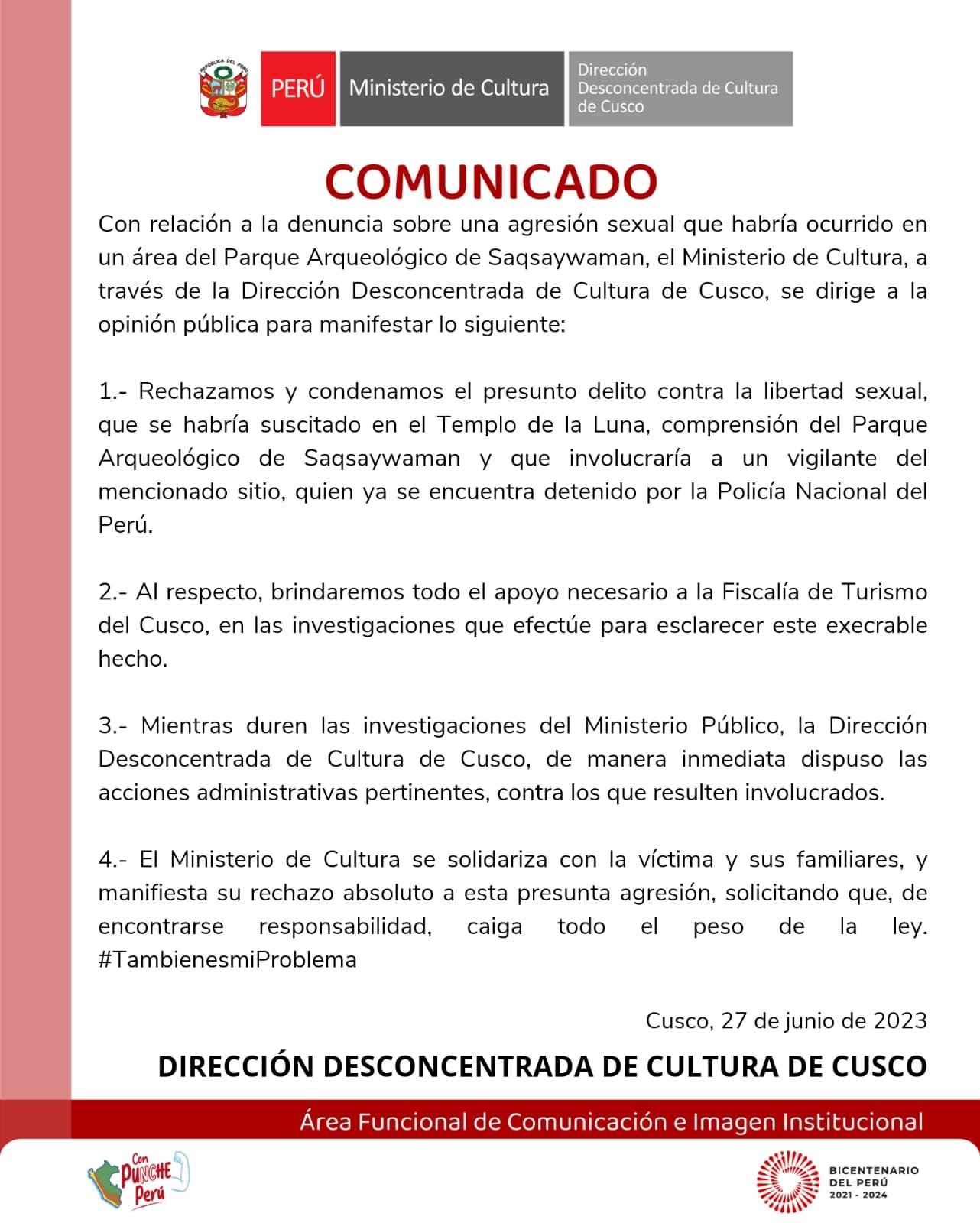 Comunicado 28-06-2023