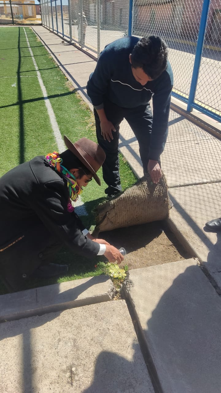 inicio de obra del distrito de Rosaspata 