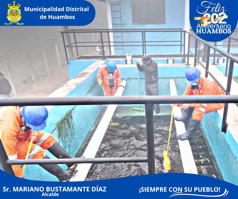 Foto 3 de limpieza y desinfección en planta de tratamiento de agua potable