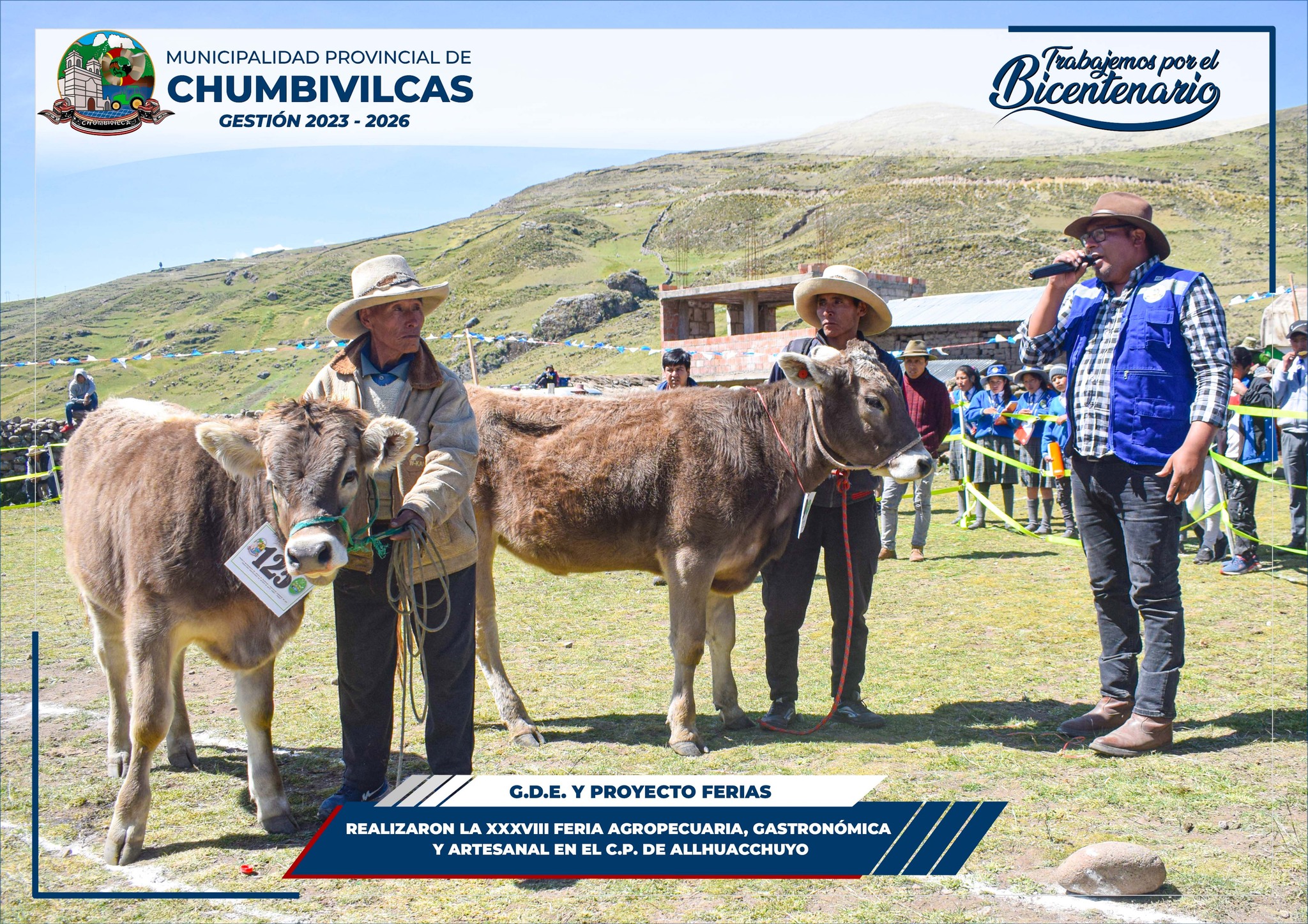 Se realiza la XXXVIII Feria agropecuaria, gastronómica y artesanal en el Centro Poblado Allhuacchuyo