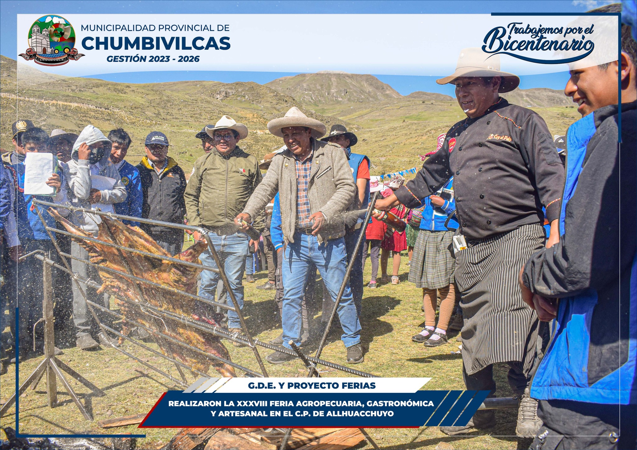 Se realiza la XXXVIII Feria agropecuaria, gastronómica y artesanal en el Centro Poblado Allhuacchuyo