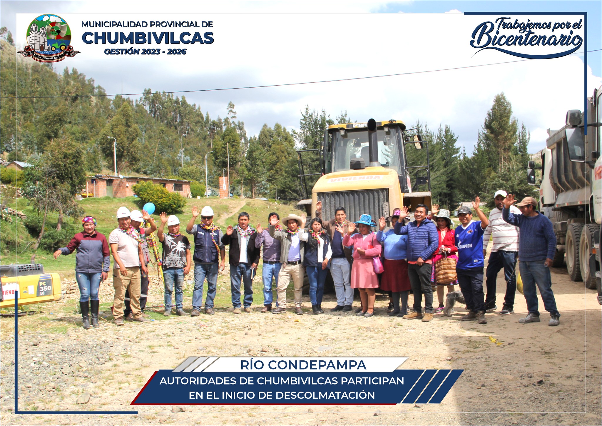 Inicia trabajo de limpieza y descolmatación del cauce del río Condepampa en Santo Tomás - Chumbivilcas