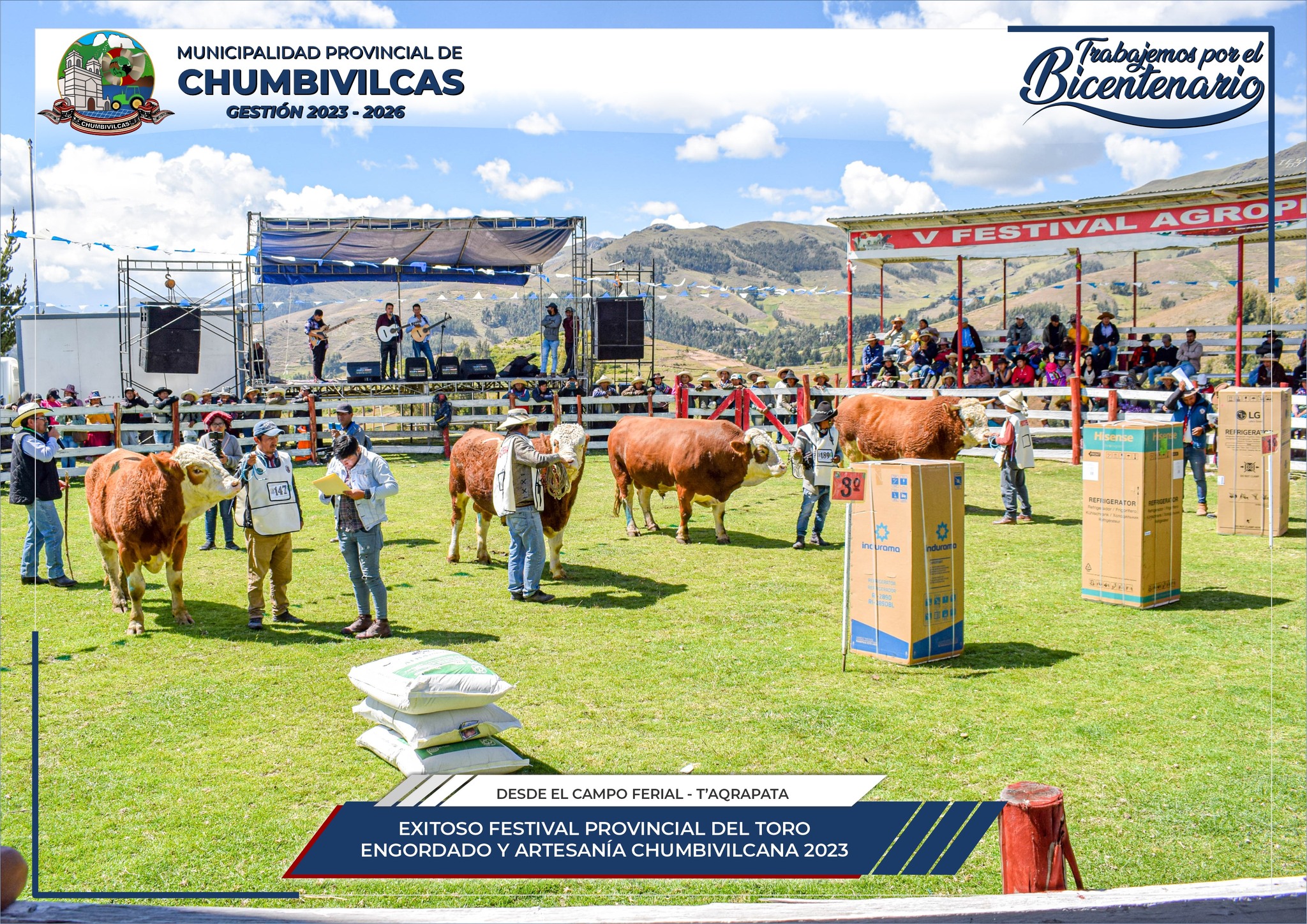 Se realiza con éxito el Festival provincial del toro engordado y artesanía chumbivilcana 2023