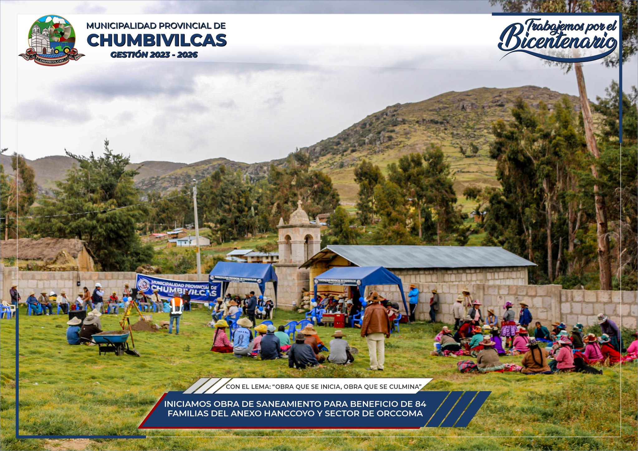 Municipalidad de Chumbivilcas inicia obra de saneamiento en el anexo Hanccoyo y sector Orccoma en el distrito de Santo Tomás