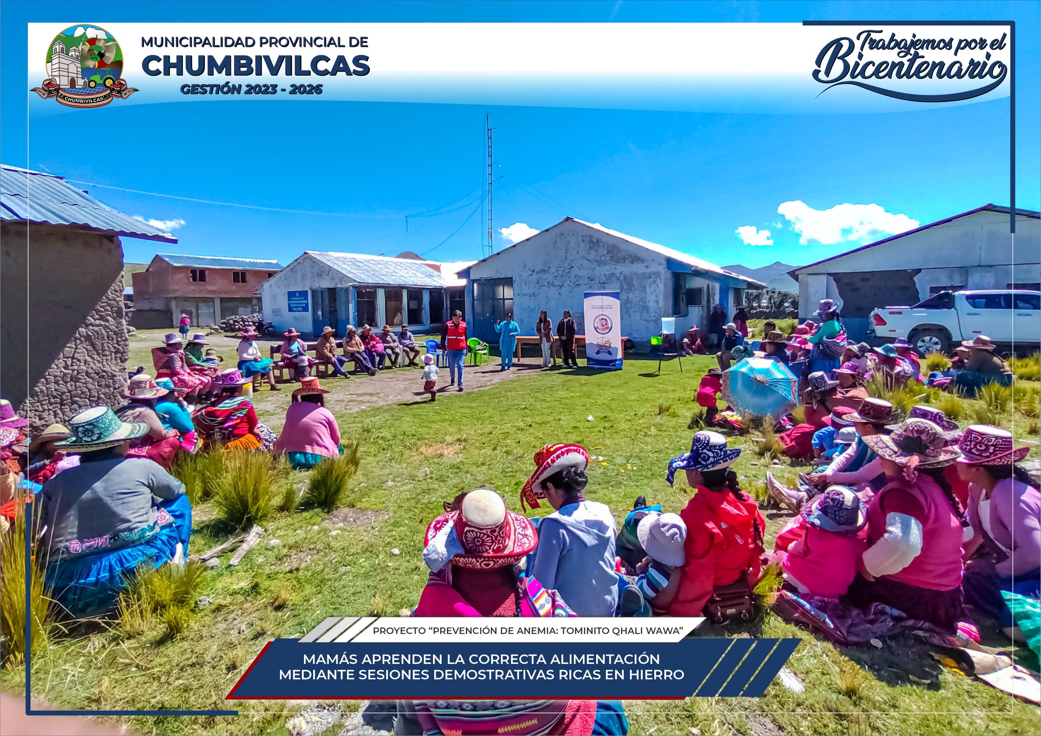 Madres de Santo Tomás - Chumbivilcas aprenden la correcta alimentación mediante sesiones demostrativas ricas en hierro
