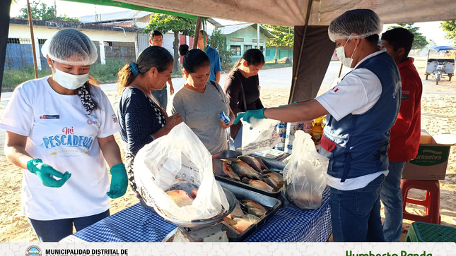 Foto de lo que fue la feria de venta de pescado