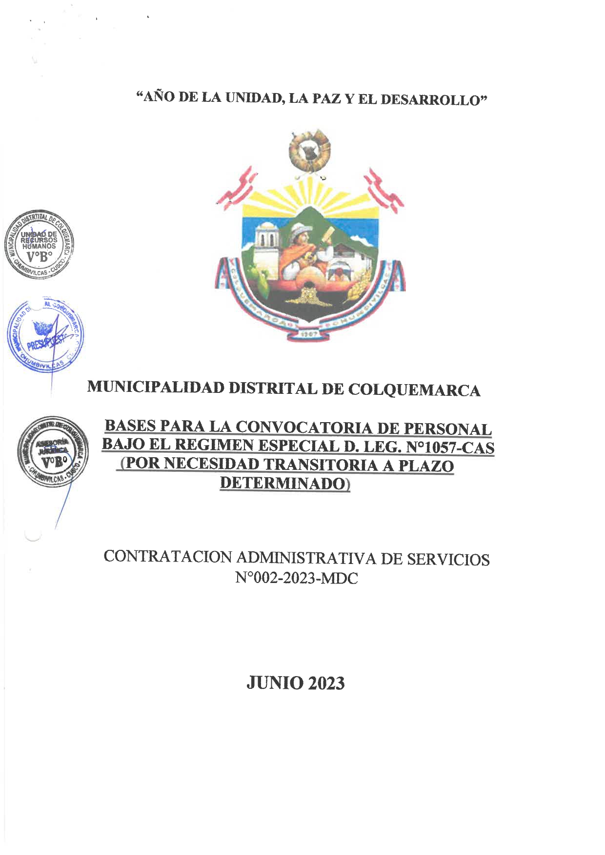 CAS N°002-2023-MDC