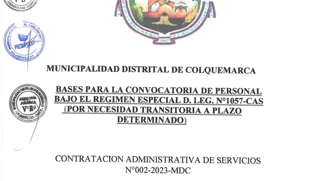 CAS N°002-2023-MDC