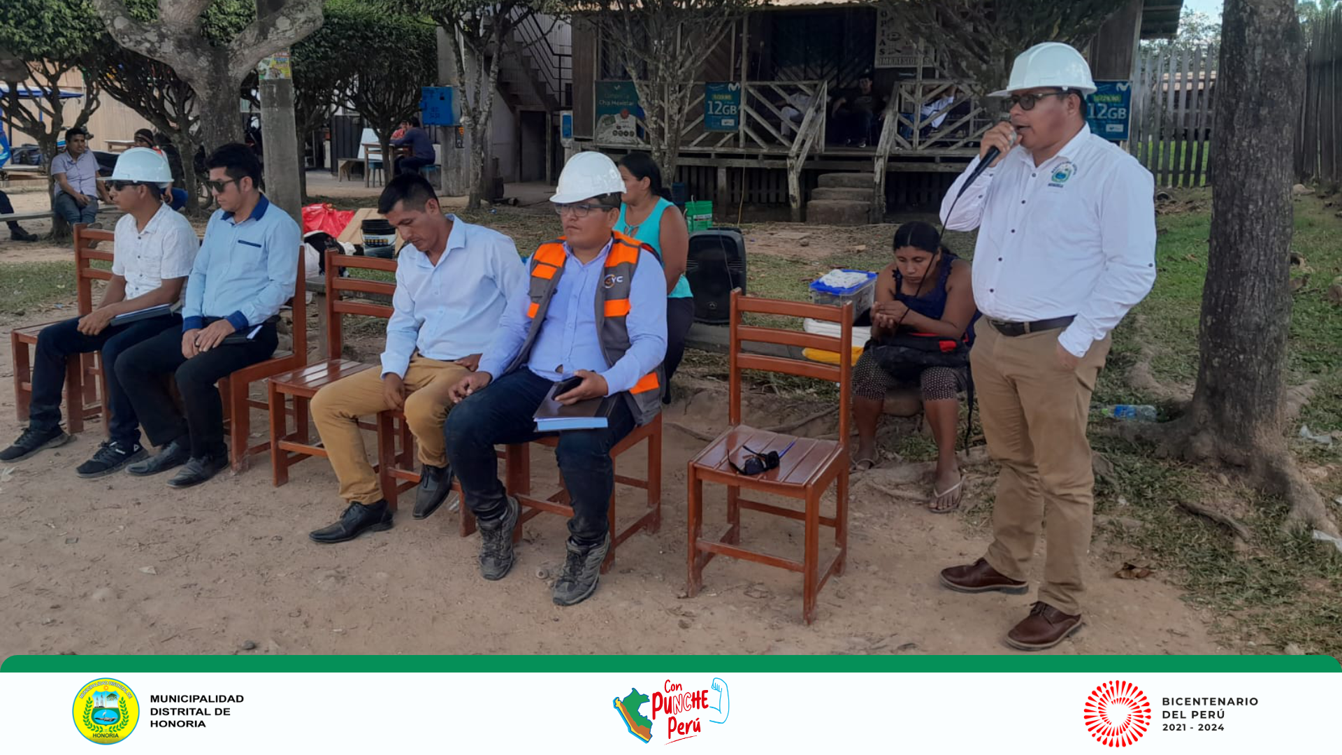 Primera piedra del proyecto y acondicionamiento de las calles del centro poblado de San Miguel de Semuya