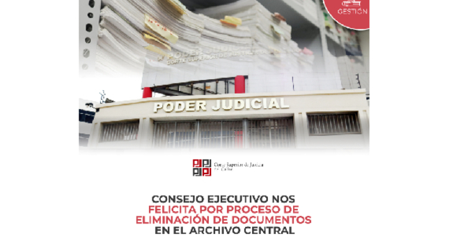 Consejo Ejecutivo del Poder Judicial felicita a la Corte Superior del Callao por proceso de eliminación de documentos en archivo central