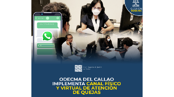Odecma Callao implementa canales de atención de quejas física y virtual 