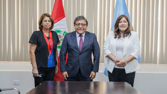 Presidenta de la Corte del Callao, Teresa Soto Gordon, Gobernador Regional, Ciro Castillo Rojo y presidenta de la UETI Penal del Poder Judicial, Jessica Medina Jiménez, definieron suscribir un convenio marco para implementación de unidad de flagrancia delictiva