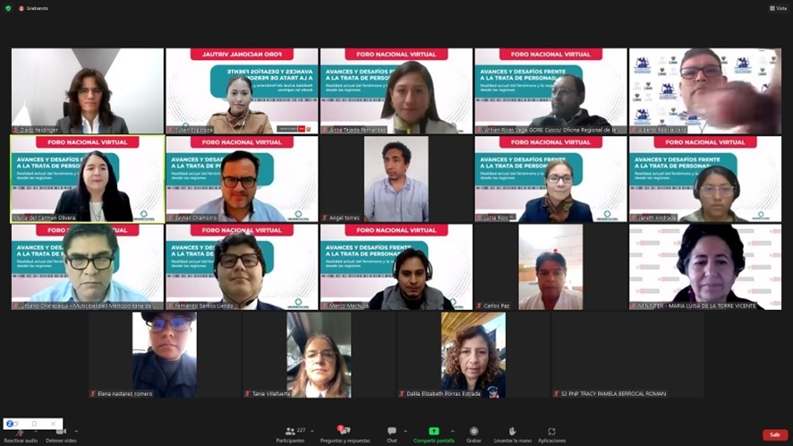 Más de 300 funcionarios y miembros de la sociedad civil congregó primer foro nacional sobre trata de personas