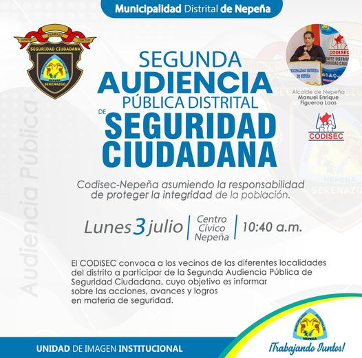 Segunda Audiencia Pública de Seguridad Ciudadana