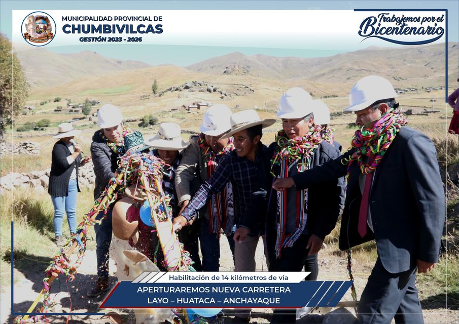 Municipalidad de Chumbivilcas apertura carretera Layo - Huataca - Anchayaque