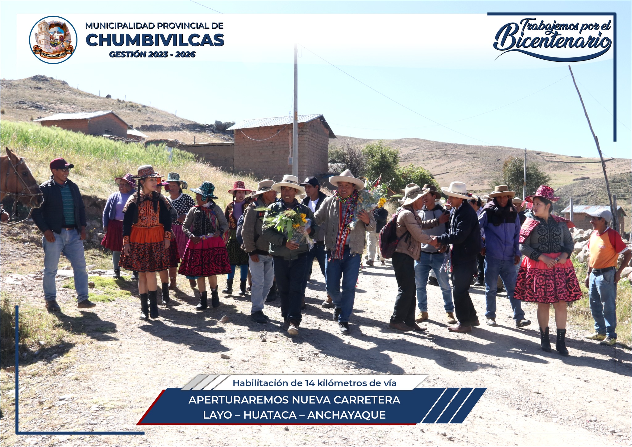 Municipalidad de Chumbivilcas apertura carretera Layo - Huataca - Anchayaque