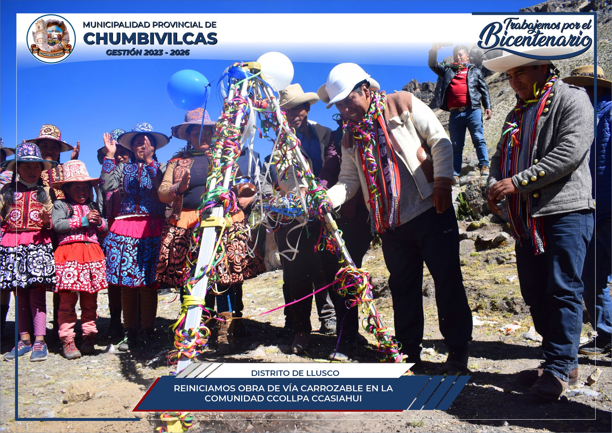 Municipalidad de Chumbivilcas reinicia vía carrozable en la comunidad Ccollpa Ccasiahui del distrito de Llusco