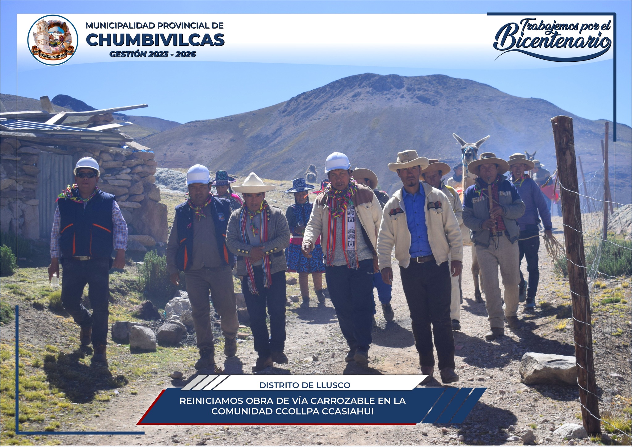 Municipalidad de Chumbivilcas reinicia vía carrozable en la comunidad Ccollpa Ccasiahui del distrito de Llusco