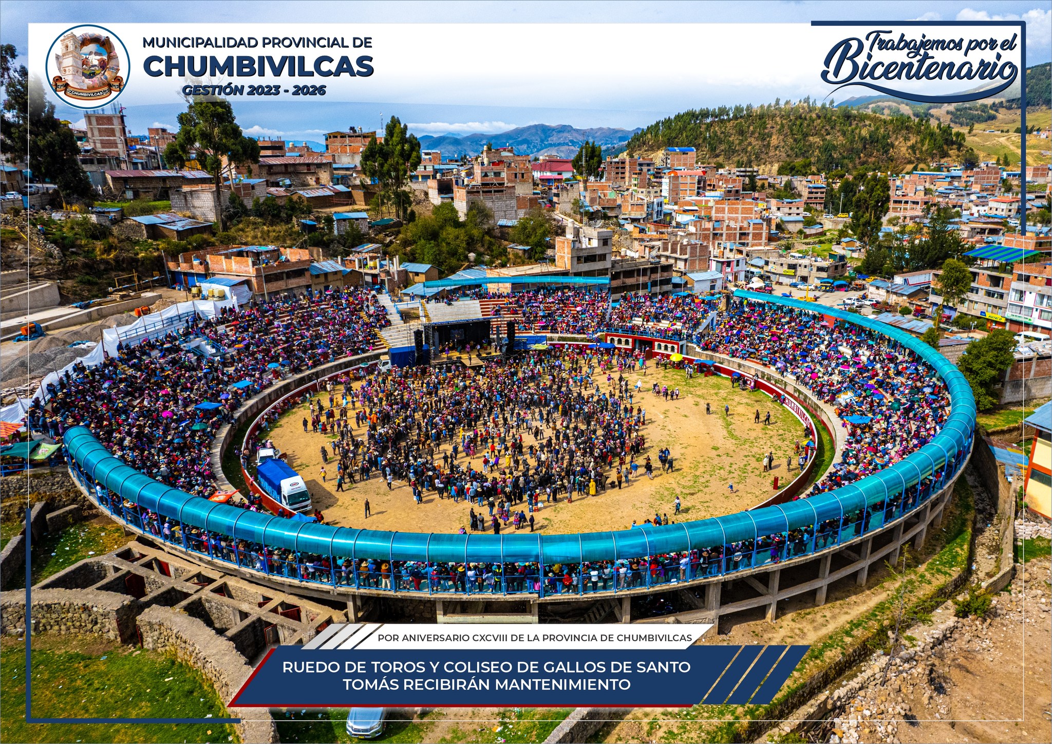 Municipalidad de Chumbivilcas inicia mantenimiento del ruedo de toros y coliseo de gallos de Santo Tomás
