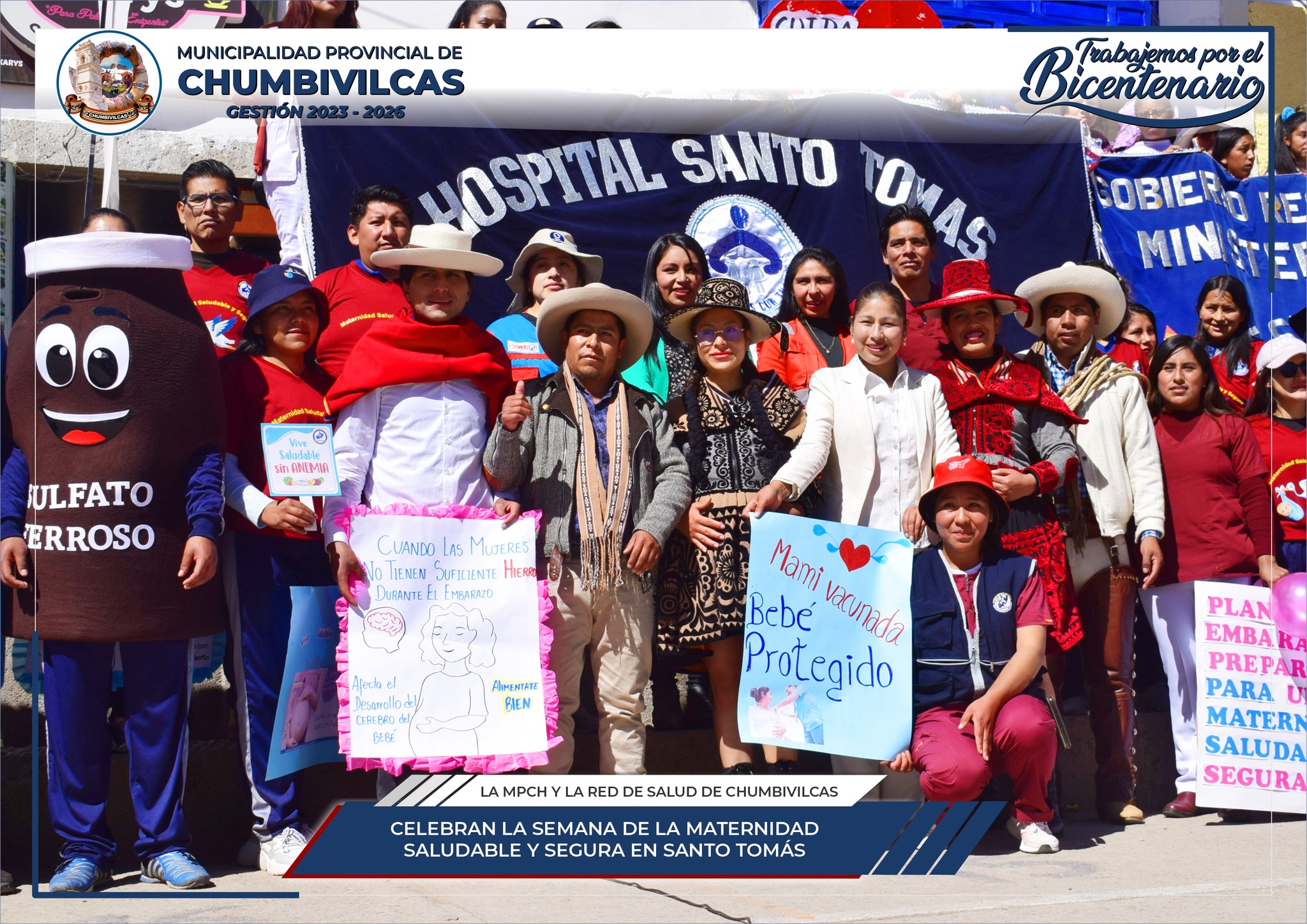 Municipalidad de Chumbivilcas celebra la semana de la maternidad saludable y segura en Santo Tomás