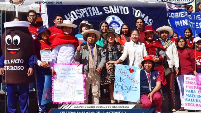 Municipalidad de Chumbivilcas celebra la semana de la maternidad saludable y segura en Santo Tomás 