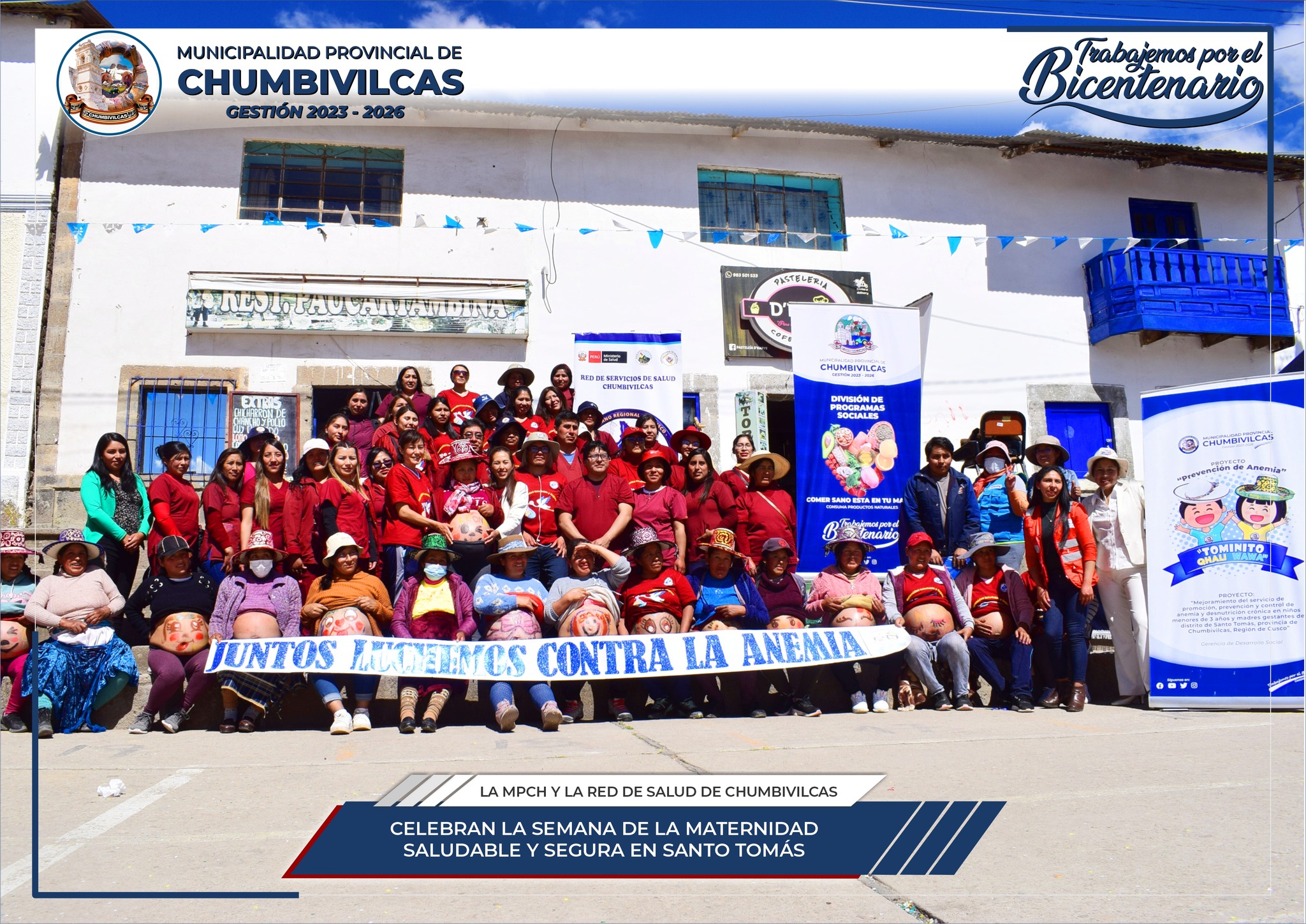 Municipalidad de Chumbivilcas celebra la semana de la maternidad saludable y segura en Santo Tomás
