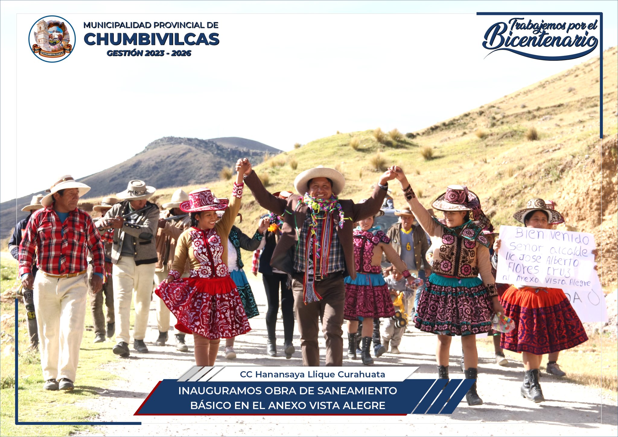 Municipalidad de Chumbivilcas inaugura obra de saneamiento básico en el anexo Vista Alegre - Santo Tomás 