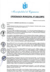 Vista preliminar de documento ORDENANZA MUNICIPAL N° 848-CMPC