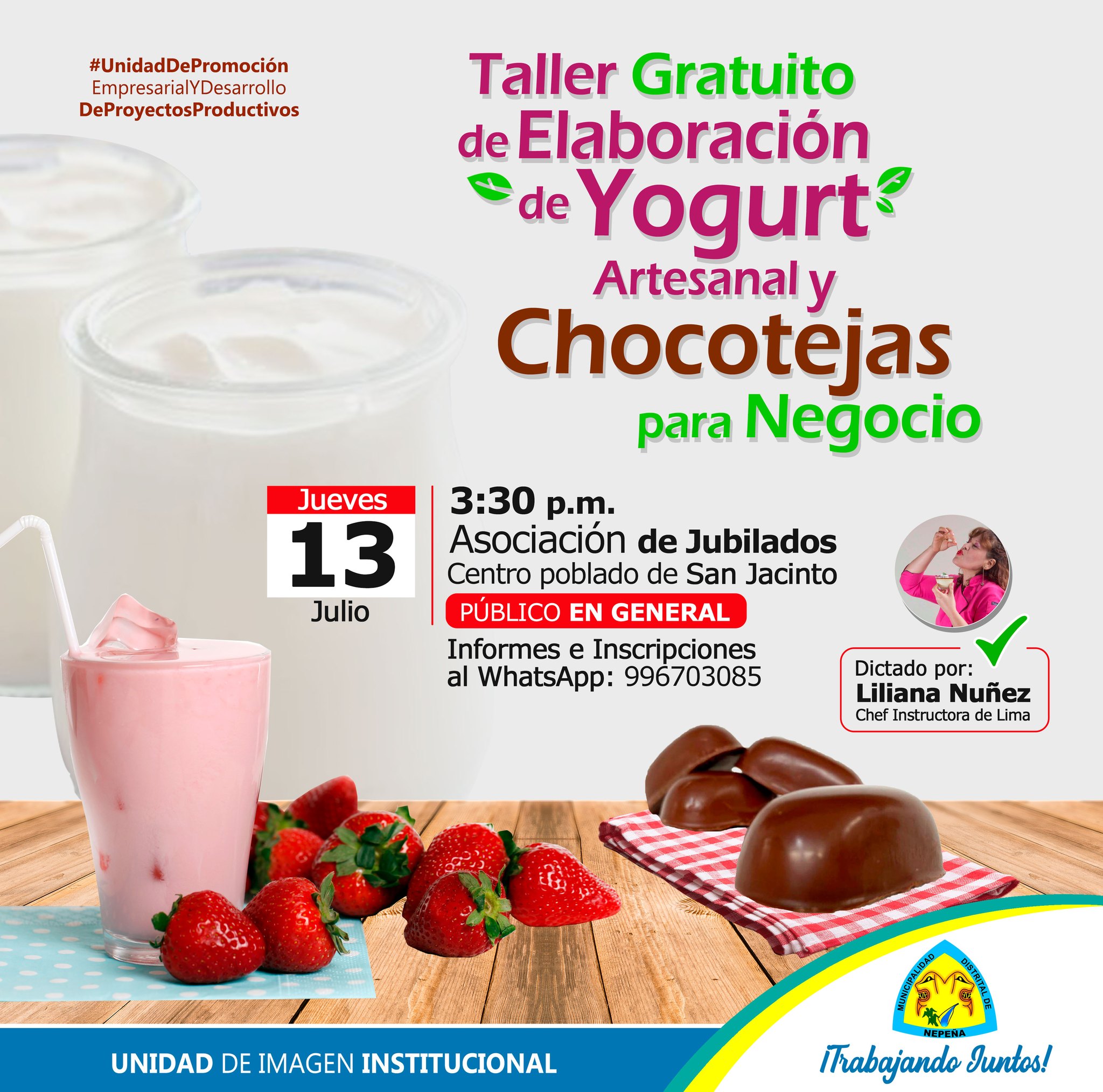 Taller Gratuito de Elaboración de Yogurt Artesanal y Chocotejas