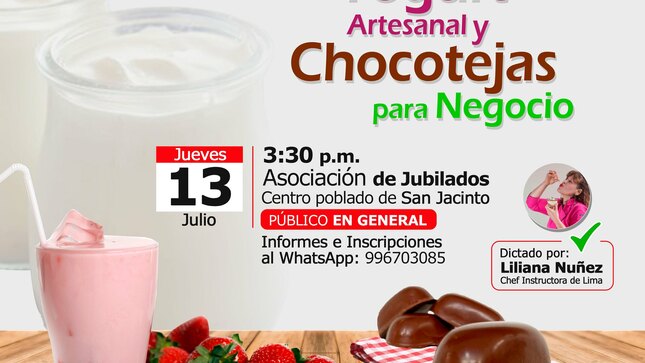 Taller Gratuito de Elaboración de Yogurt Artesanal y Chocotejas