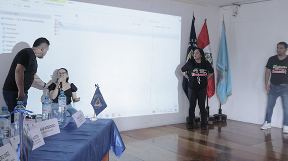 Integrantes del Módulo de violencia-protección de la Corte del Callao presentó un sociodrama sobre violencia escolar en el colegio Concordia Universal