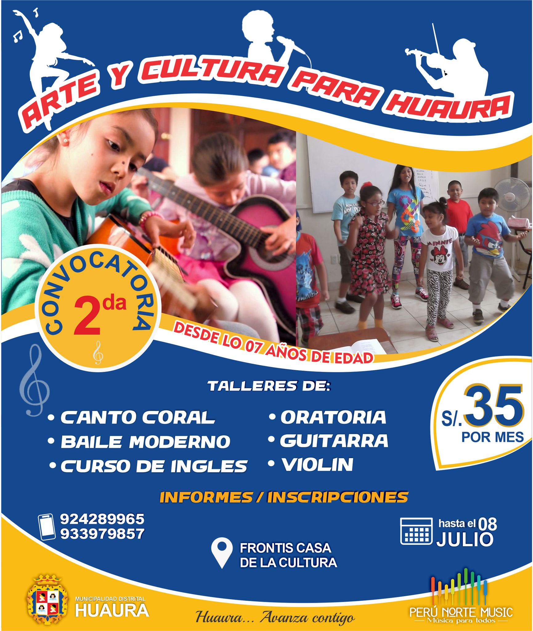 SE APERTURA SEGUNDA CONVOCATORIA PARA LOS TALLERES DE ORATORIA, CANTO CORAL Y MÁS.
