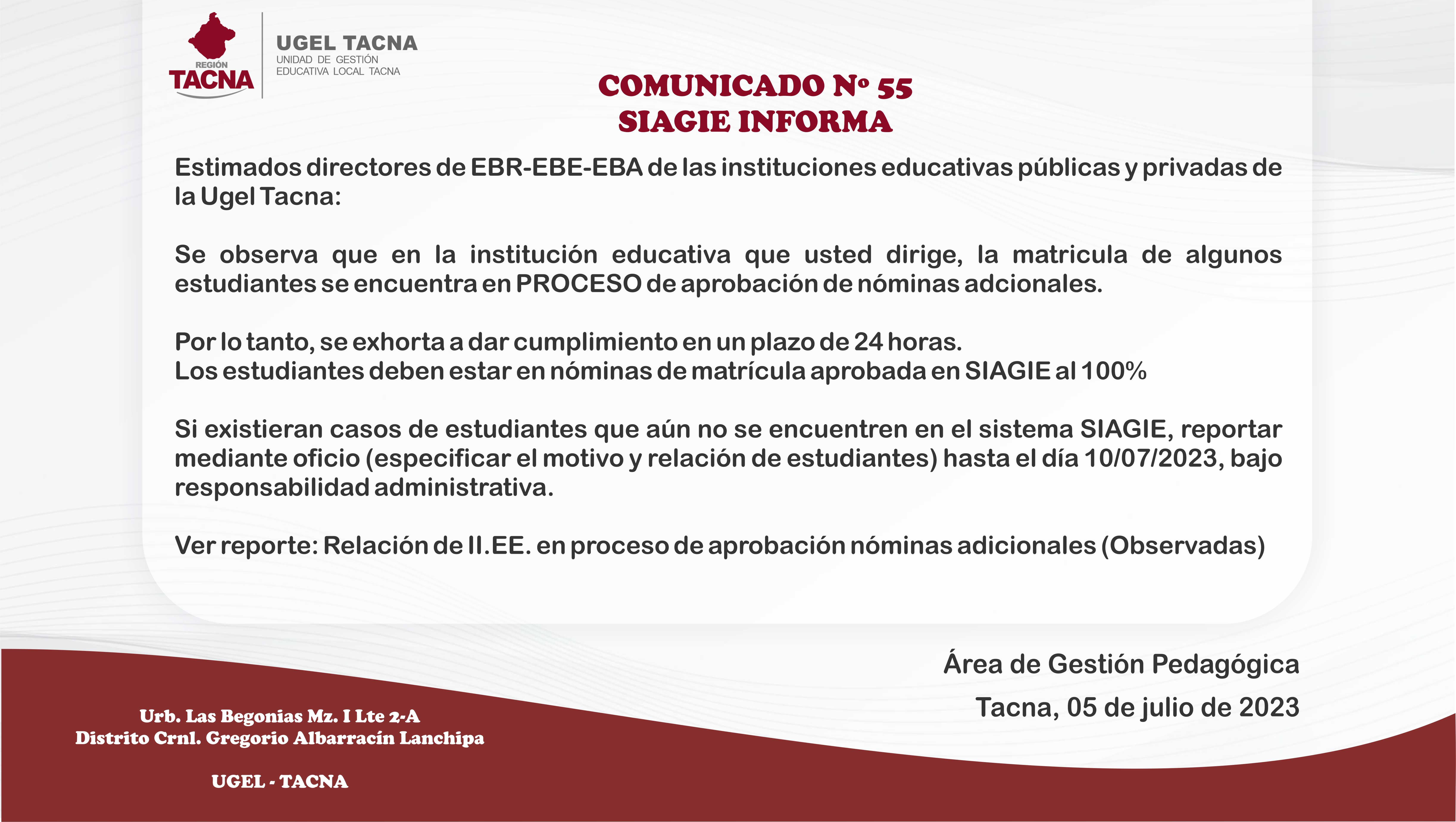 Archivo JPG de comunicado