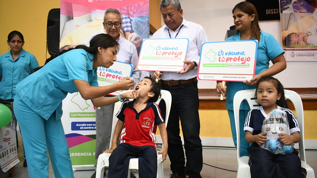 101 mil menores de 5 años serán vacunados contra polio y sarampión en Lambayeque