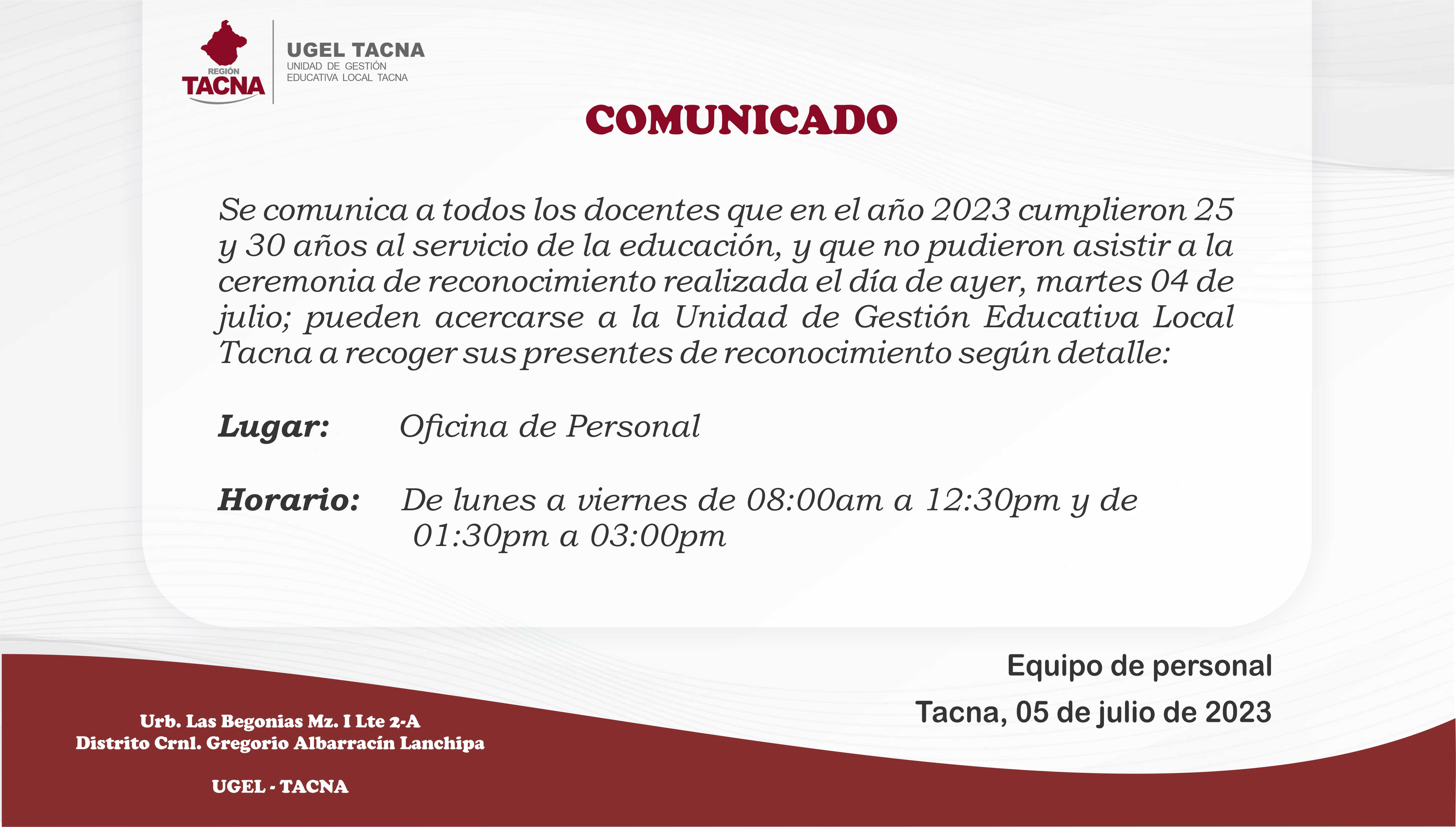Archivo JPG de comunicado
