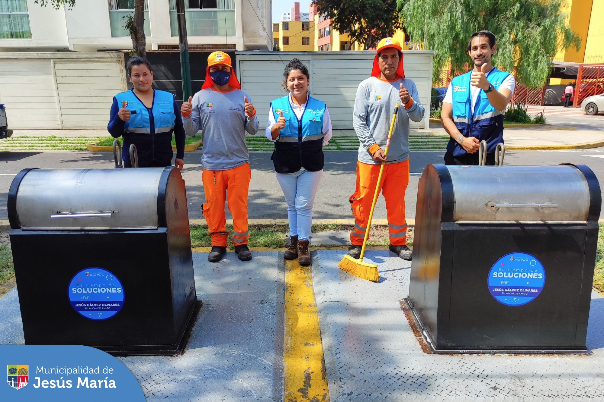 ✅ Se ha realizado la reposición de nuevos contenedores soterrados ubicados en la cuadra 15 de Jr. Pachacutec.