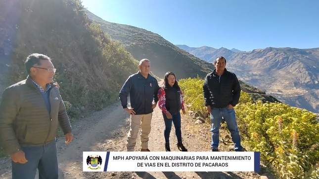 MPH apoyará con maquinarias para mantenimiento de vías en el distrito de Pacaraos