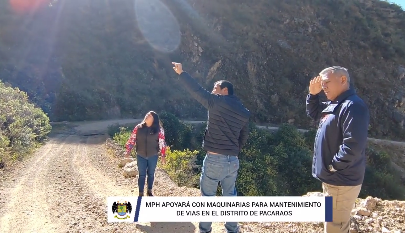 MPH apoyará con maquinarias para mantenimiento de vías en el distrito de Pacaraos