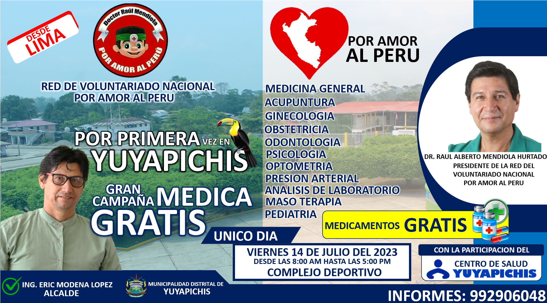 MEGA CAMPAÑA MEDICA, EN YUYAPICHIS