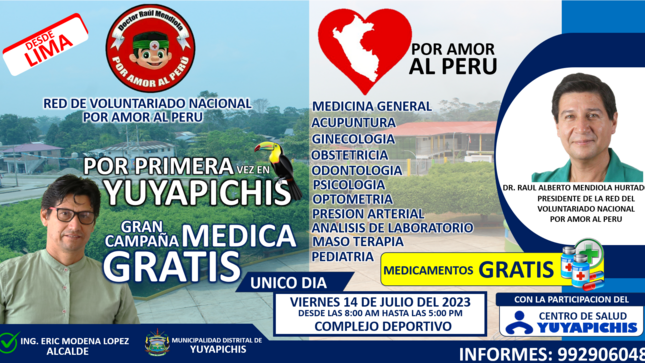 MEGA CAMPAÑA MEDICA, EN YUYAPICHIS 