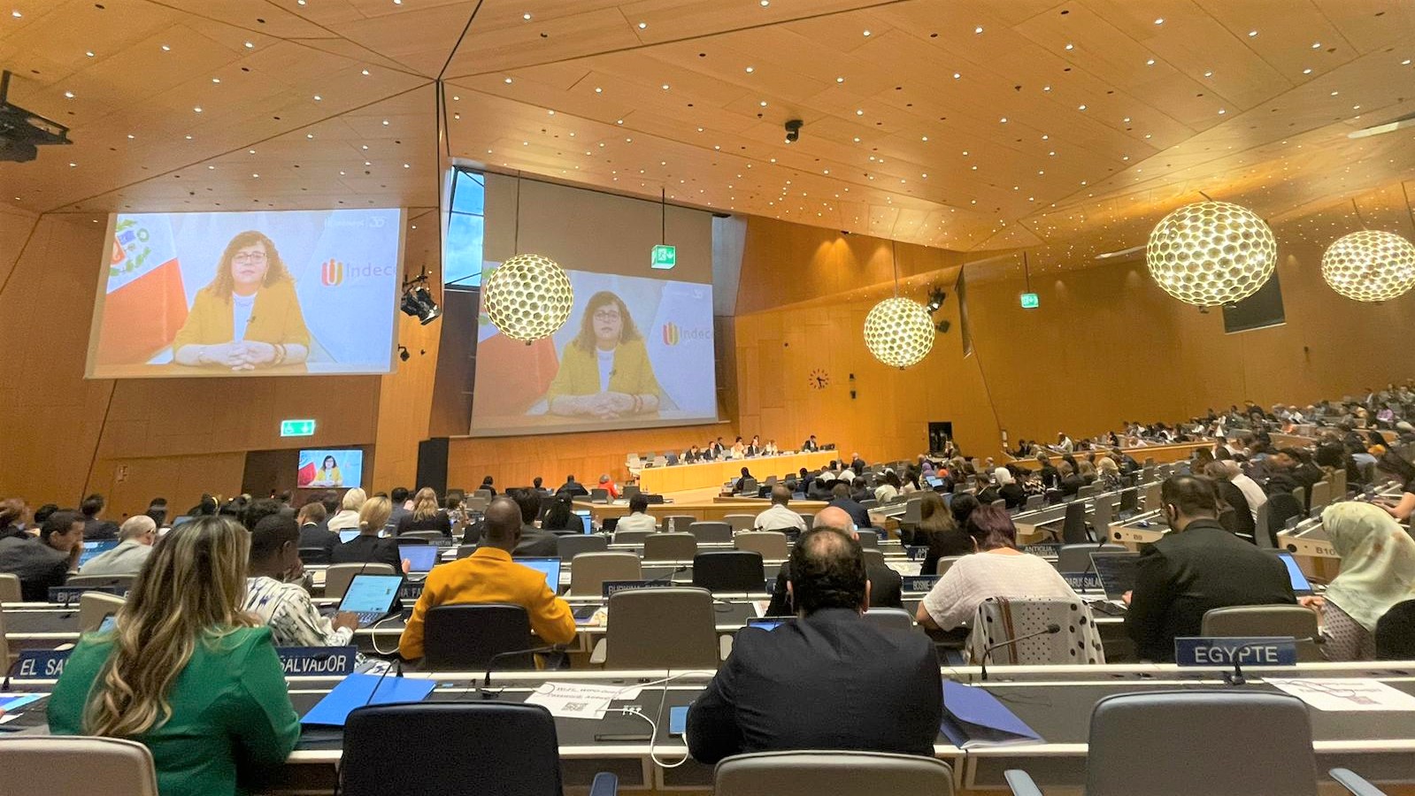 Presidenta ejecutiva del Indecopi, Karin Cáceres, en la 64° Serie de Reuniones de las Asambleas de la Organización Mundial de la Propiedad Intelectual (OMPI)