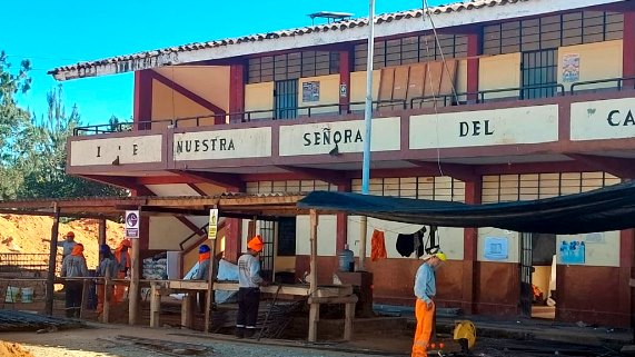 GORE reinicia trabajos de colegio Nuestra Señora del Carmen en Ayabaca