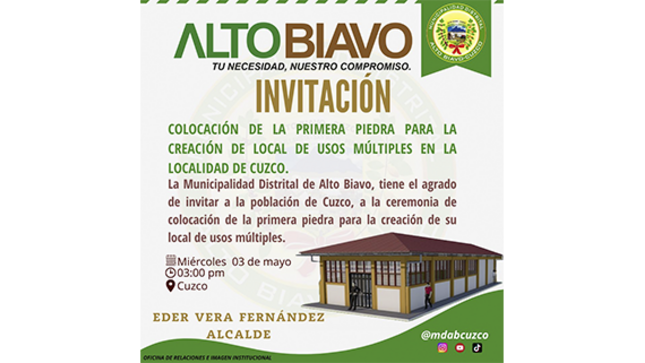 Colocación de primera piedra e inicio de obra