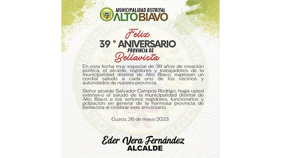PROVINCIA DE BELLAVISTA