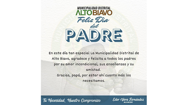 ¡Feliz Día del Padre! 