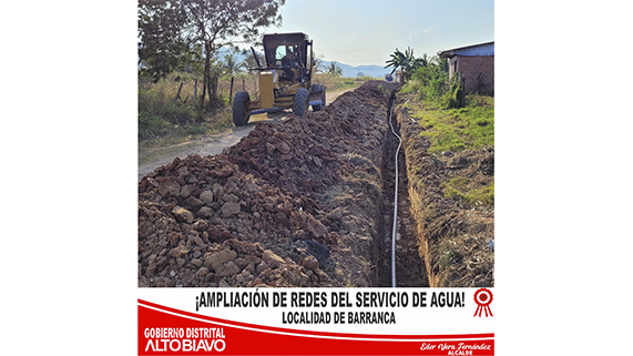 ¡Ampliación de redes del servicio de agua!