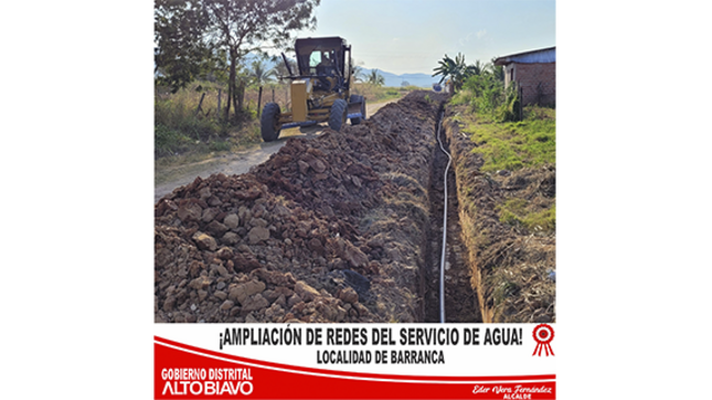 ¡Ampliación de redes del servicio de agua!