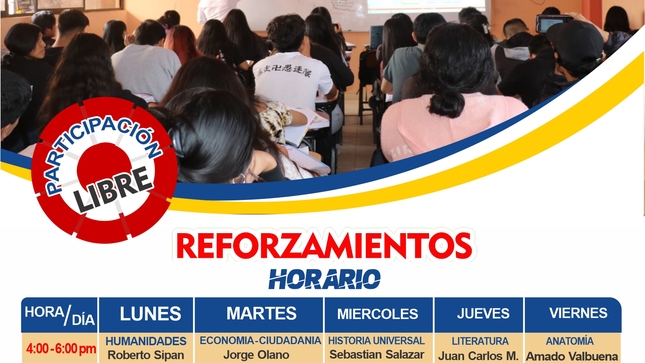 HOY SE INICIAN LOS REFORZAMIENTOS  ACADÉMICOS EN LA ACADEMIA MUNICIPAL “CEPRE HUAURA”