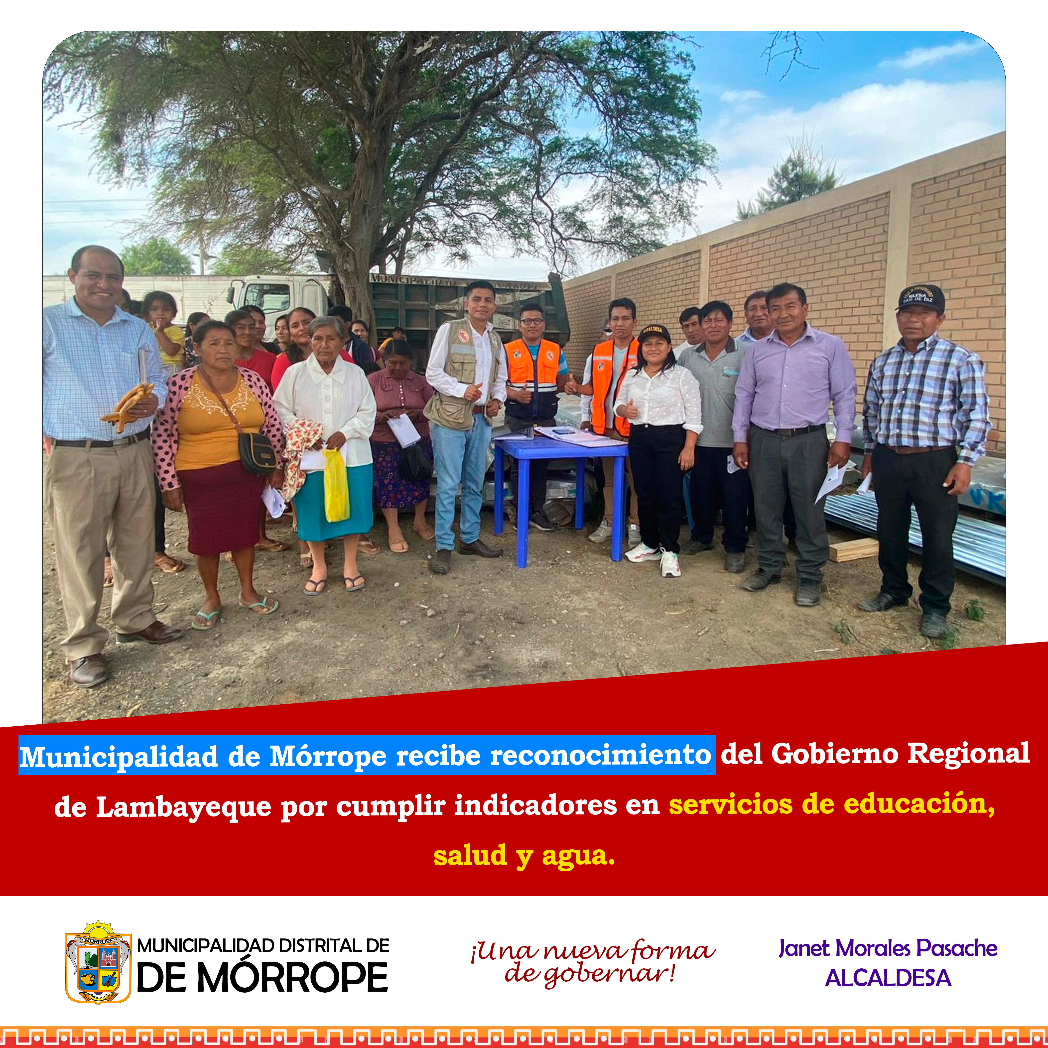 Recibimos reconocimiento del Gore Lambayeque.