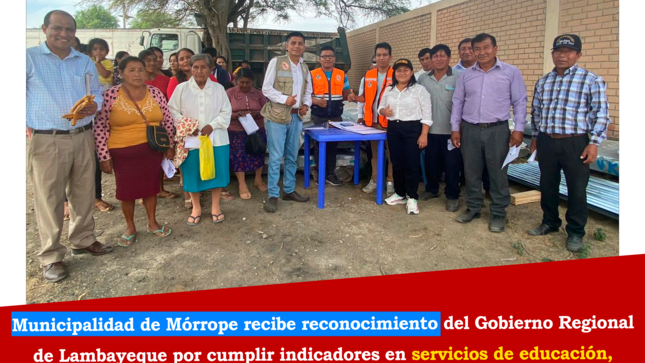 Recibimos reconocimiento del Gore Lambayeque. 
